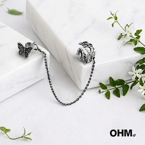 Flutter Fearless Earrings With Veritas Vine Ear Cuff - Image 4
