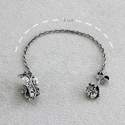 Lucky Lady Earrings With Veritas Vine Ear Cuff - Image 3
