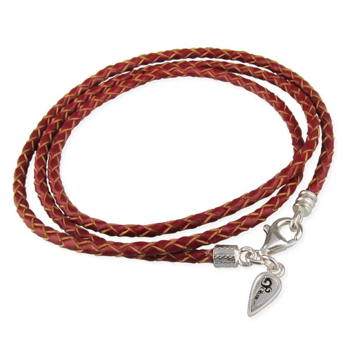 Lobster Clasp Leather Wrap Bracelet (Retired) - Image 4