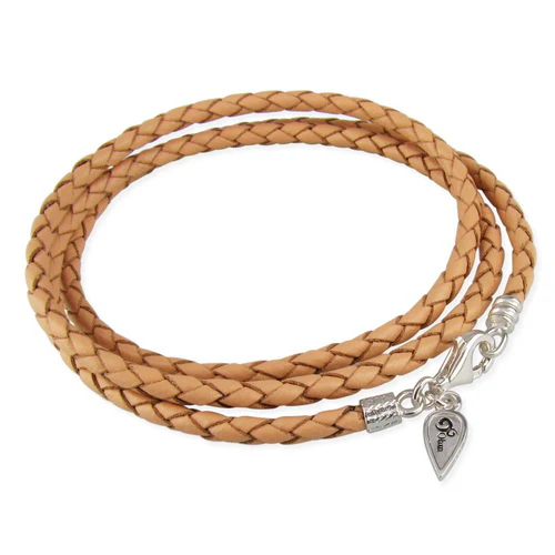 Lobster Clasp Leather Wrap Bracelet (Retired) - Image 4