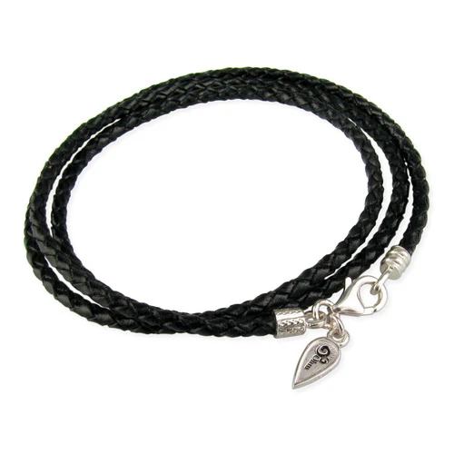 Lobster Clasp Leather Wrap Bracelet - Image 4